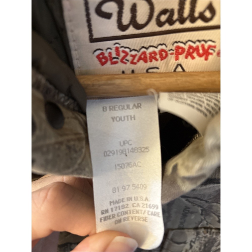 Vintage Walls Blizzard Pruf Coveralls Boys 8 Realtree Camo Quilted Insulated USA - Picture 11 of 16